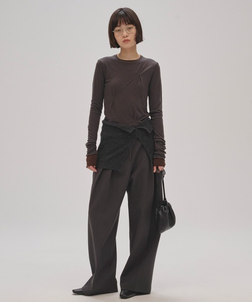 TODAYFUL（トゥデイフル）の「Layered Knit Skirt（スカート・レディース・ブラウン/ブラック/チャコールグレー・FREE）」の14枚目の写真