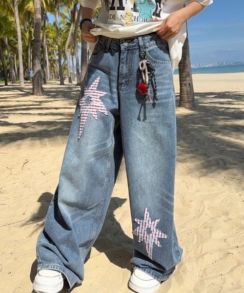 FreeZone（フリーゾーン）の「ビッグシルエット ワイドデニムパンツ（デニムパンツ・メンズ・ブルー・S/M/L）」の21枚目の写真