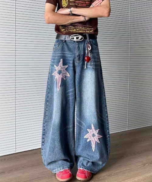 FreeZone（フリーゾーン）の「ビッグシルエット ワイドデニムパンツ（デニムパンツ・メンズ・ブルー・S/M/L）」の4枚目の写真