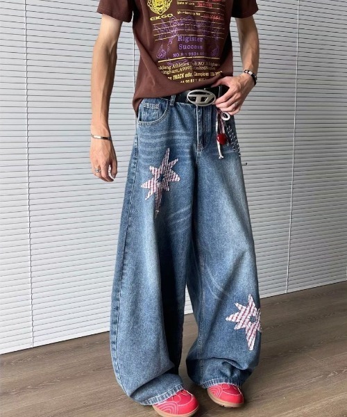 FreeZone（フリーゾーン）の「ビッグシルエット ワイドデニムパンツ（デニムパンツ・メンズ・ブルー・S/M/L）」の13枚目の写真