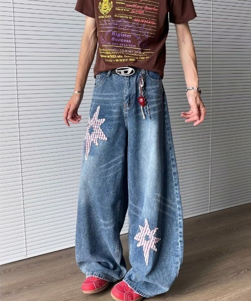 FreeZone（フリーゾーン）の「ビッグシルエット ワイドデニムパンツ（デニムパンツ・メンズ・ブルー・S/M/L）」の11枚目の写真