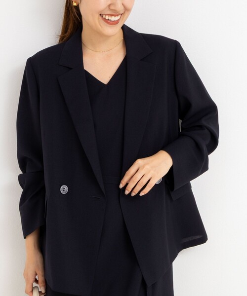 セール】ウォッシャブルエコボイルテーラードジャケット（テーラード