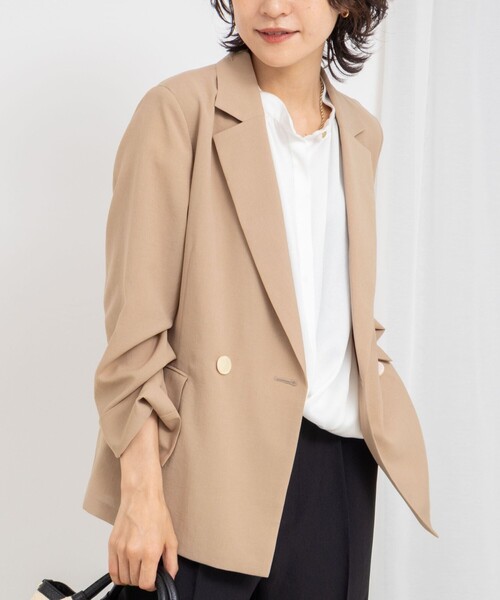 NOLLEY'S　ノーカラージャケット　アイボリー NOLLEY'S ジャケット ノーカラージャケット 「セットアップ対応