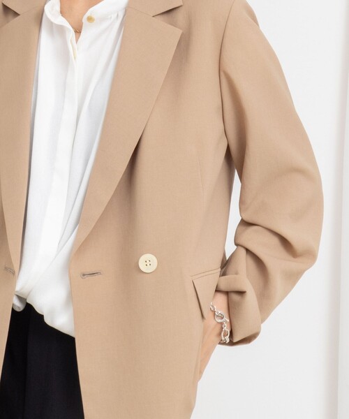 NOLLEY’S（ノーリーズ）の「ウォッシャブルエコボイルテーラードジャケット（テーラードジャケット・レディース・キャメル/ネイビー・36/38）」の4枚目の写真