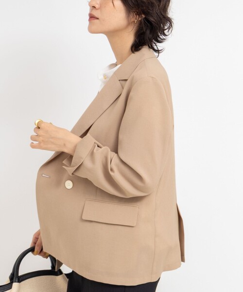 NOLLEY’S（ノーリーズ）の「ウォッシャブルエコボイルテーラードジャケット（テーラードジャケット・レディース・キャメル/ネイビー・36/38）」の7枚目の写真