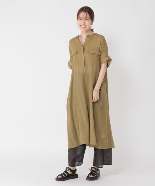 イタリア製　新品未使用！PIANURASTUDIO の可愛いワンピースです！ No.813 長袖セーラーワンピース えんじ(Bordeaux