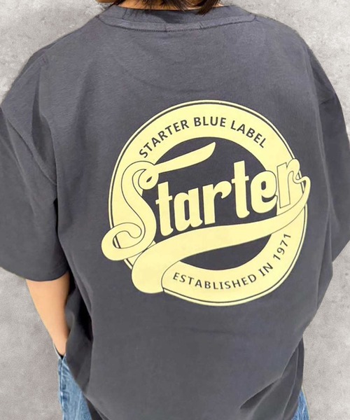 STARTER（スターター）の「STARTER /スターター ワンポイントロゴ&バックプリントオーバーサイズTシャツ 半袖 コットン100% キッズ（Tシャツ/カットソー・キッズ・パープル/チャコール/ブラック系/オレンジ/ネイビー/グリーン系/オフホワイト/杢グレー/ダークグリーン/グレー系/ホワイト系3/ブラック系2/ブラック/ホワイト系/ホワイト系2/グレー系2・110/120/130/140/150/160）」の10枚目の写真