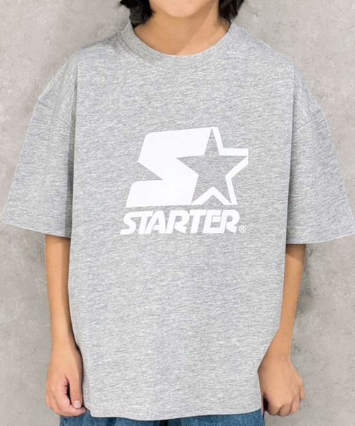 STARTER（スターター）の「STARTER /スターター ワンポイントロゴ&バックプリントオーバーサイズTシャツ 半袖 コットン100% キッズ（Tシャツ/カットソー・キッズ・パープル/チャコール/ブラック系/オレンジ/ネイビー/グリーン系/オフホワイト/杢グレー/ダークグリーン/グレー系/ホワイト系3/ブラック系2/ブラック/ホワイト系/ホワイト系2/グレー系2・110/120/130/140/150/160）」の8枚目の写真