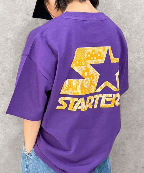 STARTER（スターター）の「STARTER /スターター ワンポイントロゴ&バックプリントオーバーサイズTシャツ 半袖 コットン100% キッズ（Tシャツ/カットソー・キッズ・パープル/チャコール/ブラック系/オレンジ/ネイビー/グリーン系/オフホワイト/杢グレー/ダークグリーン/グレー系/ホワイト系3/ブラック系2/ブラック/ホワイト系/ホワイト系2/グレー系2・110/120/130/140/150/160）」の15枚目の写真