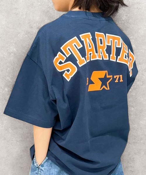 STARTER（スターター）の「STARTER /スターター ワンポイントロゴ&バックプリントオーバーサイズTシャツ 半袖 コットン100% キッズ（Tシャツ/カットソー・キッズ・パープル/チャコール/ブラック系/オレンジ/ネイビー/グリーン系/オフホワイト/杢グレー/ダークグリーン/グレー系/ホワイト系3/ブラック系2/ブラック/ホワイト系/ホワイト系2/グレー系2・110/120/130/140/150/160）」の14枚目の写真