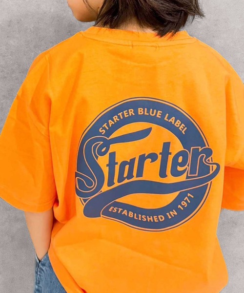 STARTER（スターター）の「STARTER /スターター ワンポイントロゴ&バックプリントオーバーサイズTシャツ 半袖 コットン100% キッズ（Tシャツ/カットソー・キッズ・パープル/チャコール/ブラック系/オレンジ/ネイビー/グリーン系/オフホワイト/杢グレー/ダークグリーン/グレー系/ホワイト系3/ブラック系2/ブラック/ホワイト系/ホワイト系2/グレー系2・110/120/130/140/150/160）」の16枚目の写真