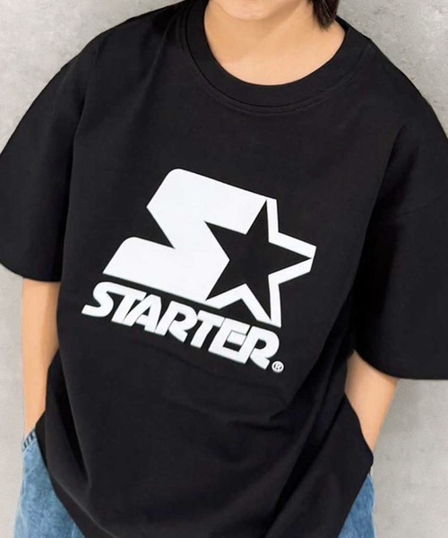 STARTER（スターター）の「STARTER /スターター ワンポイントロゴ&バックプリントオーバーサイズTシャツ 半袖 コットン100% キッズ（Tシャツ/カットソー・キッズ・パープル/チャコール/ブラック系/オレンジ/ネイビー/グリーン系/オフホワイト/杢グレー/ダークグリーン/グレー系/ホワイト系3/ブラック系2/ブラック/ホワイト系/ホワイト系2/グレー系2・110/120/130/140/150/160）」の5枚目の写真