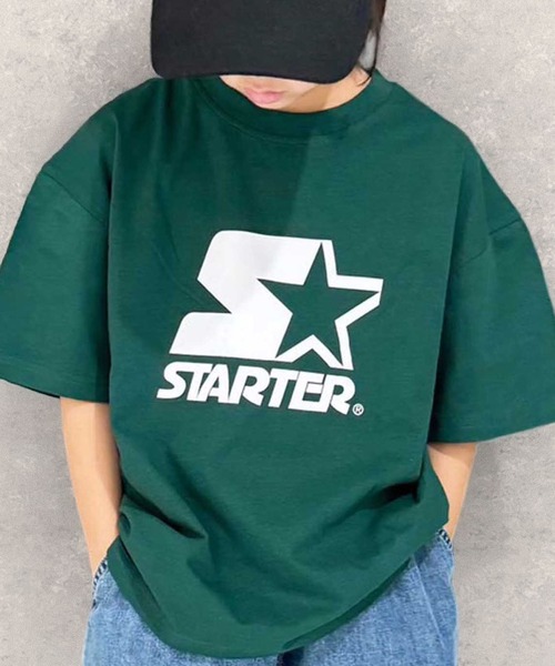 STARTER（スターター）の「STARTER /スターター ワンポイントロゴ&バックプリントオーバーサイズTシャツ 半袖 コットン100% キッズ（Tシャツ/カットソー・キッズ・パープル/チャコール/ブラック系/オレンジ/ネイビー/グリーン系/オフホワイト/杢グレー/ダークグリーン/グレー系/ホワイト系3/ブラック系2/ブラック/ホワイト系/ホワイト系2/グレー系2・110/120/130/140/150/160）」の12枚目の写真