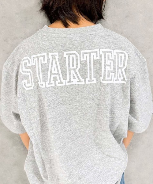 STARTER（スターター）の「STARTER /スターター ワンポイントロゴ&バックプリントオーバーサイズTシャツ 半袖 コットン100% キッズ（Tシャツ/カットソー・キッズ・パープル/チャコール/ブラック系/オレンジ/ネイビー/グリーン系/オフホワイト/杢グレー/ダークグリーン/グレー系/ホワイト系3/ブラック系2/ブラック/ホワイト系/ホワイト系2/グレー系2・110/120/130/140/150/160）」の18枚目の写真