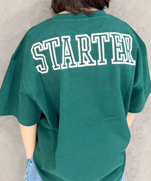 STARTER（スターター）の「STARTER /スターター ワンポイントロゴ&バックプリントオーバーサイズTシャツ 半袖 コットン100% キッズ（Tシャツ/カットソー・キッズ・パープル/チャコール/ブラック系/オレンジ/ネイビー/グリーン系/オフホワイト/杢グレー/ダークグリーン/グレー系/ホワイト系3/ブラック系2/ブラック/ホワイト系/ホワイト系2/グレー系2・110/120/130/140/150/160）」の19枚目の写真