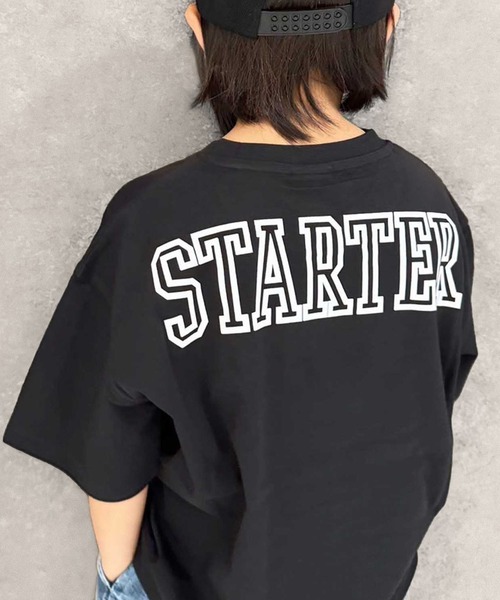 STARTER（スターター）の「STARTER /スターター ワンポイントロゴ&バックプリントオーバーサイズTシャツ 半袖 コットン100% キッズ（Tシャツ/カットソー・キッズ・パープル/チャコール/ブラック系/オレンジ/ネイビー/グリーン系/オフホワイト/杢グレー/ダークグリーン/グレー系/ホワイト系3/ブラック系2/ブラック/ホワイト系/ホワイト系2/グレー系2・110/120/130/140/150/160）」の20枚目の写真