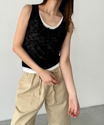 CANAL JEAN | El mar　レイヤードニットタンク(タンクトップ)
