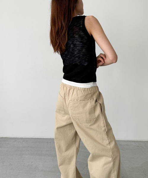 CANAL JEAN（キャナルジーン）の「El mar　レイヤードニットタンク（タンクトップ・レディース・ブラック/ホワイト/レッド・ONE SIZE）」の11枚目の写真