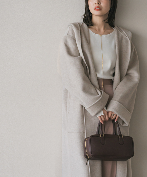 noble Super160sリバーフーディーコート ノーブル NOBLE Super160sリバーフーディーコート （ネイビー