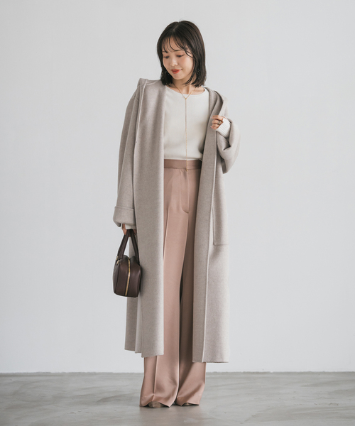 noble Super160sリバーフーディーコート ノーブル NOBLE Super160sリバーフーディーコート （ネイビー