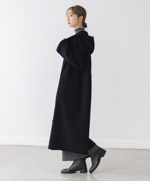 セール】《追加》Super160sリバーフーディーコート（その他アウター