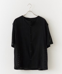 ROOPTOKYO | 半袖メッシュノーカラーシャツ(シャツ/ブラウス)