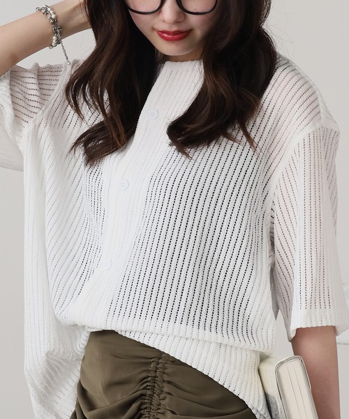 ROOPTOKYO（ループトウキョウ）の「半袖メッシュノーカラーシャツ（シャツ/ブラウス・メンズ・ホワイト/ブラック・L/M）」の19枚目の写真