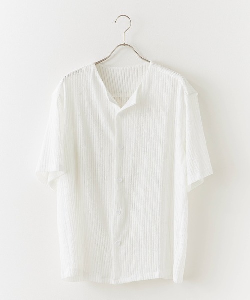 ROOPTOKYO（ループトウキョウ）の「半袖メッシュノーカラーシャツ（シャツ/ブラウス・メンズ・ホワイト/ブラック・L/M）」の21枚目の写真