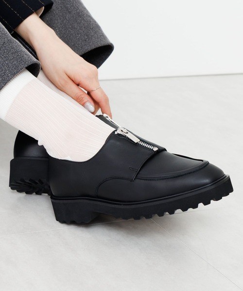 HIMIKO(ヒミコ)の「【HIMIKO】トラックソールセンタージップローファー/651325(ドレスシューズ・レディース・ブラック/カーキ/ガンメタ・25.5cm/23.0cm/25.0cm/24.5cm/24.0cm/23.5cm/22.5cm/22.0cm)」の21枚目の写真