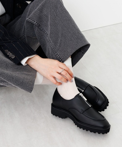 HIMIKO(ヒミコ)の「【HIMIKO】トラックソールセンタージップローファー/651325(ドレスシューズ・レディース・ブラック/カーキ/ガンメタ・25.5cm/23.0cm/25.0cm/24.5cm/24.0cm/23.5cm/22.5cm/22.0cm)」の10枚目の写真