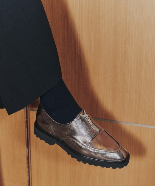 HIMIKO(ヒミコ)の「【HIMIKO】トラックソールセンタージップローファー/651325(ドレスシューズ・レディース・ブラック/カーキ/ガンメタ・25.5cm/23.0cm/25.0cm/24.5cm/24.0cm/23.5cm/22.5cm/22.0cm)」の14枚目の写真