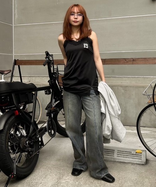 ACLENT(アクレント)の「レーストリムメッシュミニドレス(ワンピース・レディース・ブルー/ブラック/マルチ・SMALL/MEDIUM)」の22枚目の写真