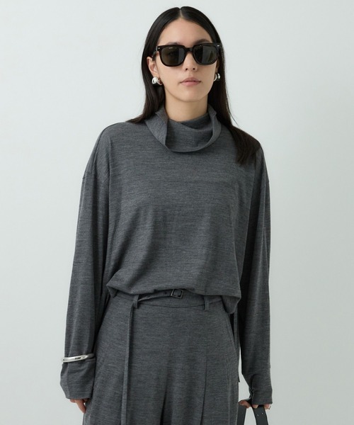 Chaos（カオス）の「Chaos(カオス)/◇佐藤佳菜子さんYouTube紹介◇　レダリーハイネックプルオーバー　【セットアップ可】（ニット/セーター・レディース・チャコール/ブラック/ネイビー・FREE）」の14枚目の写真