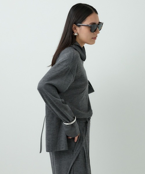 Chaos（カオス）の「Chaos(カオス)/◇佐藤佳菜子さんYouTube紹介◇　レダリーハイネックプルオーバー　【セットアップ可】（ニット/セーター・レディース・チャコール/ブラック/ネイビー・FREE）」の15枚目の写真