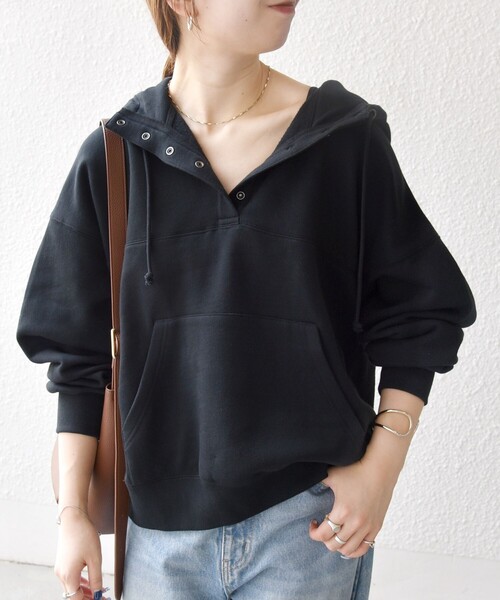 新品★oceanfreaks★オーシャンフリークス　パーカー　ネイビーＬ SHIPS any:〈洗濯機可能〉USAコットン 裏起毛 フーディー ルーズ