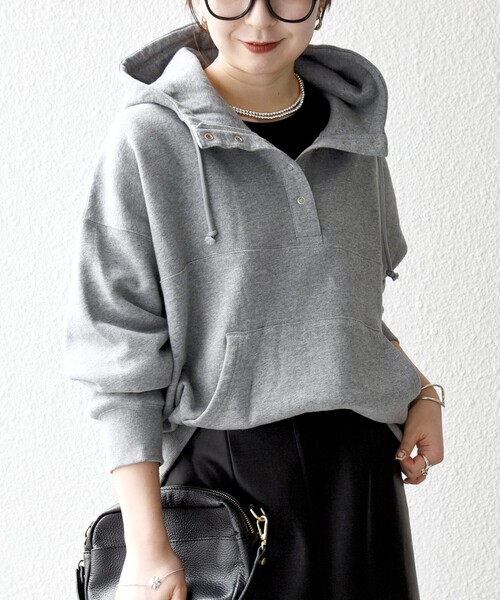 SHIPS any:〈洗濯機可能〉USAコットン 裏起毛 フーディー ルーズ プル