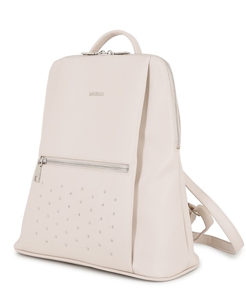 MURUA（ムルーア）の「MURUA(ムルーア)スクエアリュック MR-B1376 スタッズ（バックパック/リュック・レディース・ベージュ/ブラック/ワイン・FREE）」の10枚目の写真