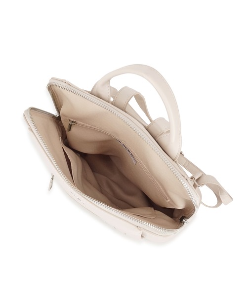 MURUA（ムルーア）の「MURUA(ムルーア)スクエアリュック MR-B1376 スタッズ（バックパック/リュック・レディース・ベージュ/ブラック/ワイン・FREE）」の12枚目の写真