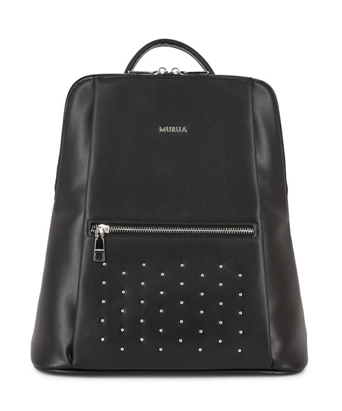 MURUA（ムルーア）の「MURUA(ムルーア)スクエアリュック MR-B1376 スタッズ（バックパック/リュック・レディース・ベージュ/ブラック/ワイン・FREE）」の4枚目の写真