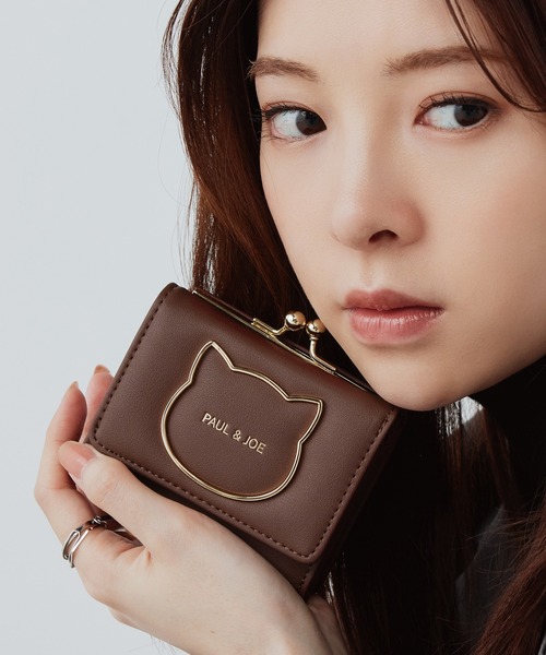 PAUL & JOE ACCESSOIRES (ポール＆ジョーアクセソワ)口金ミニ財布 PJA-W1272 ビッグキャットメタル