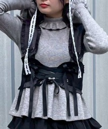 【ちゃり！】Candy Stripper ブラウス　リボントップス RIBBON TULLE BLOUSE | Candy Stripper（キャンディ
