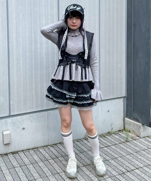 Candy Stripper（キャンディストリッパー）の「SATIN RIBBON ハーネス（その他トップス・レディース・ピンク/オフホワイト/ブラック・FREE）」の13枚目の写真