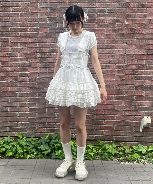 Candy Stripper（キャンディストリッパー）の「SATIN RIBBON ハーネス（その他トップス・レディース・ピンク/オフホワイト/ブラック・FREE）」の9枚目の写真