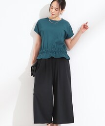 DRESKIP | 【ひんやり/2点セット】コーデに悩まず決まる トップス+ガウチョパンツ(セットアップ)