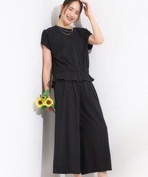 DRESKIP（ドレスキップ）の「【ひんやり/2点セット】コーデに悩まず決まる トップス＋ガウチョパンツ（セットアップ）」