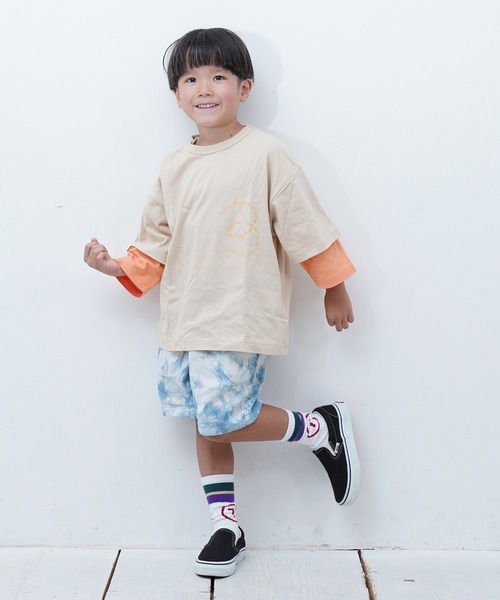 MARKEY'S(マーキーズ)の「レイヤードロンティー(Tシャツ/カットソー・キッズ・オフホワイト/ベージュ/ブラック/ラベンダー・90/100/110/120/130/140/150/80/95)」の19枚目の写真