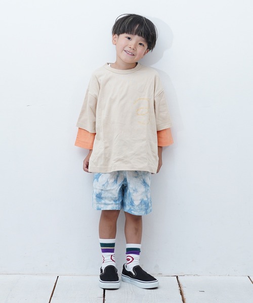 MARKEY'S(マーキーズ)の「レイヤードロンティー(Tシャツ/カットソー・キッズ・オフホワイト/ベージュ/ブラック/ラベンダー・90/100/110/120/130/140/150/80/95)」の18枚目の写真