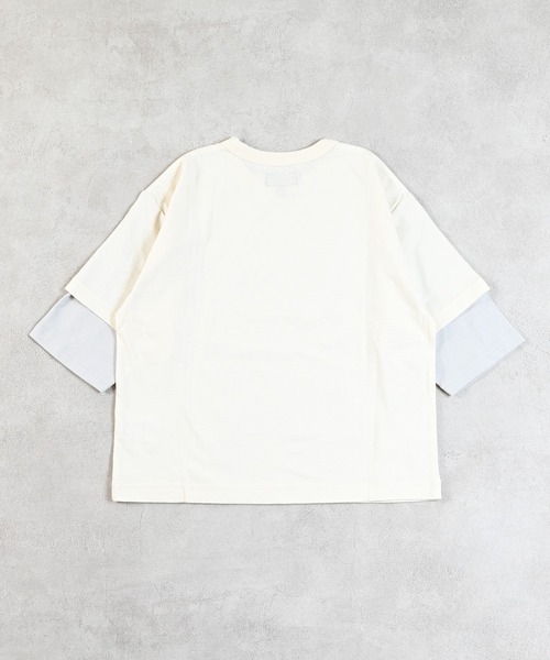 MARKEY'S(マーキーズ)の「レイヤードロンティー(Tシャツ/カットソー・キッズ・オフホワイト/ベージュ/ブラック/ラベンダー・90/100/110/120/130/140/150/80/95)」の8枚目の写真