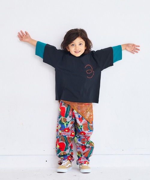 MARKEY'S(マーキーズ)の「レイヤードロンティー(Tシャツ/カットソー・キッズ・オフホワイト/ベージュ/ブラック/ラベンダー・90/100/110/120/130/140/150/80/95)」の11枚目の写真