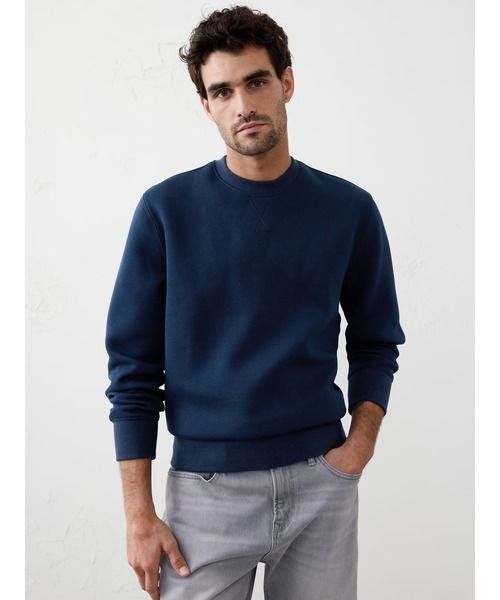 BANANA REPUBLIC FACTORY STORE（バナナリパブリック ファクトリーストア）の「BANANA REPUBLIC FACTORY STORE　　ソフトタッチスウェットシャツ・トレーナー（スウェット・メンズ・ネイビー/ベージュ/グレー/サックスブルー・L/XL/S/M）」の3枚目の写真